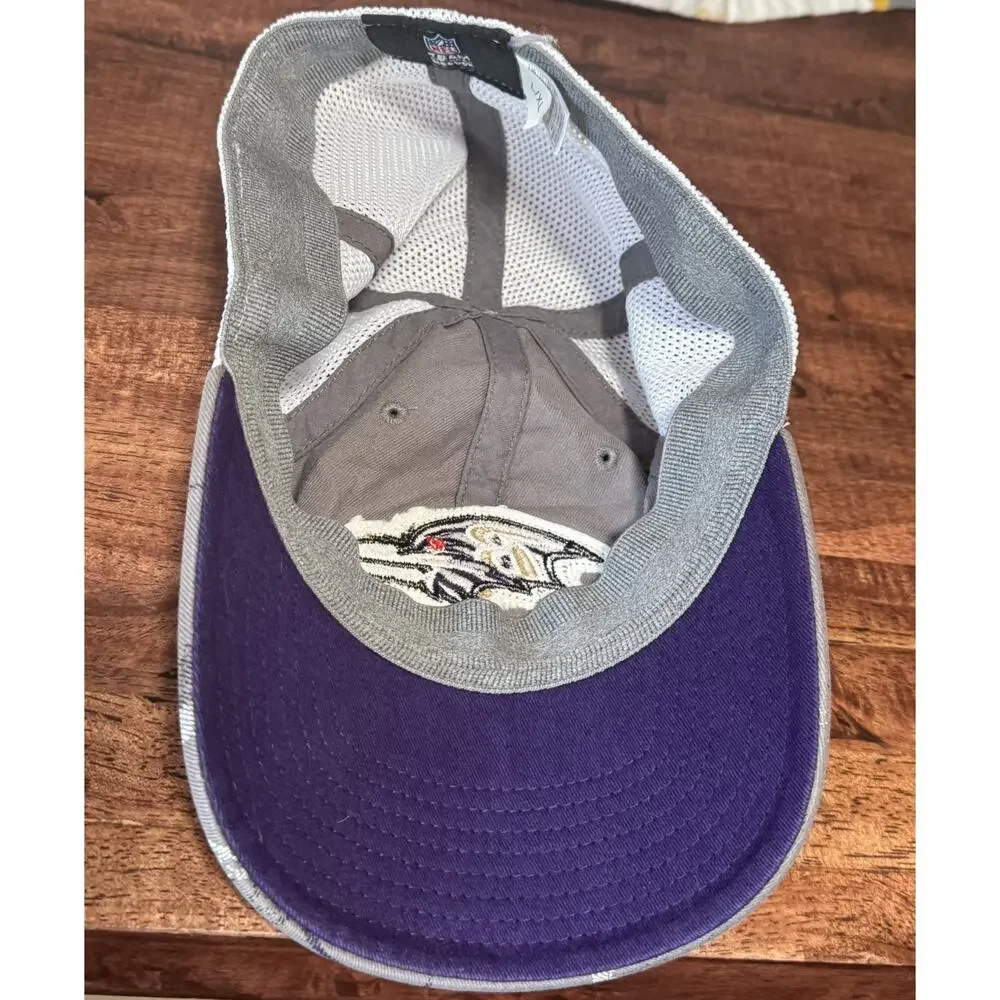 Baltimore Ravens Hat - Reebok - Gray - Relaxed Fit - Preowned L/XL